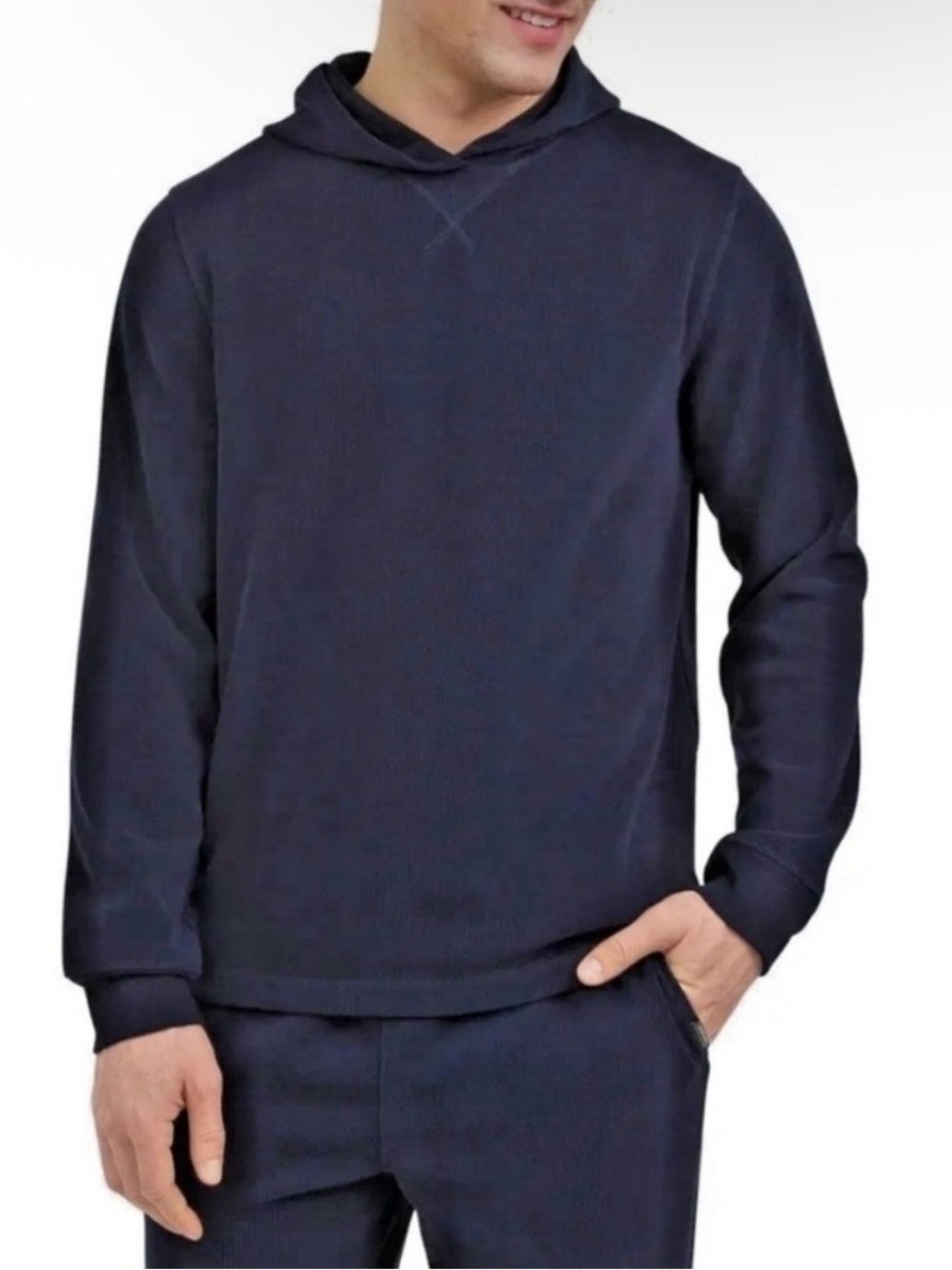 Eddie Bauer Men's Navy Blue Pullover Hoodie